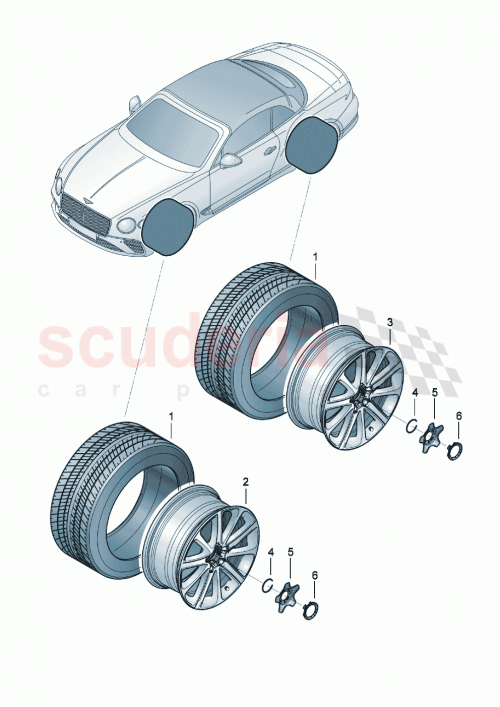 Part Diagram for Bentley 3SA601433C