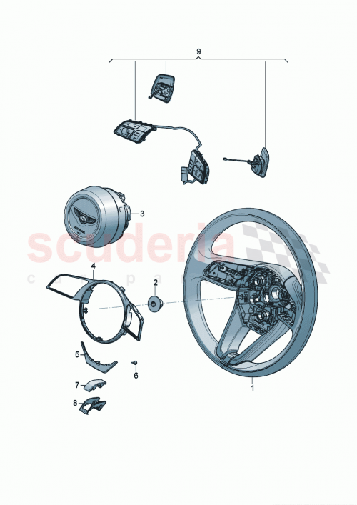Part Diagram for Bentley 3SD419089AP