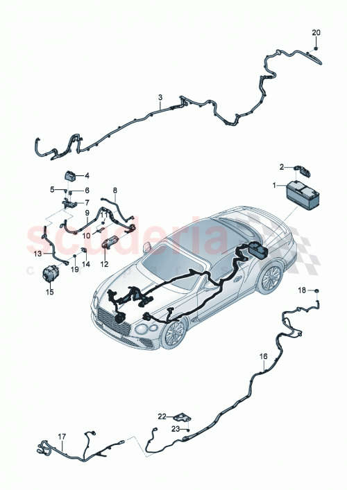 Part Diagram for Bentley 3SB971111D