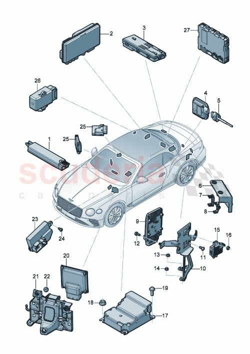 Part Diagram for Bentley 971927335B