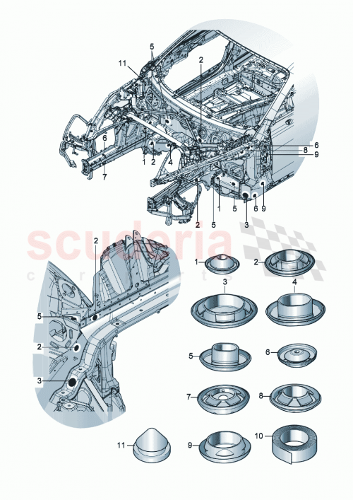 Part Diagram for Bentley 7L0899185