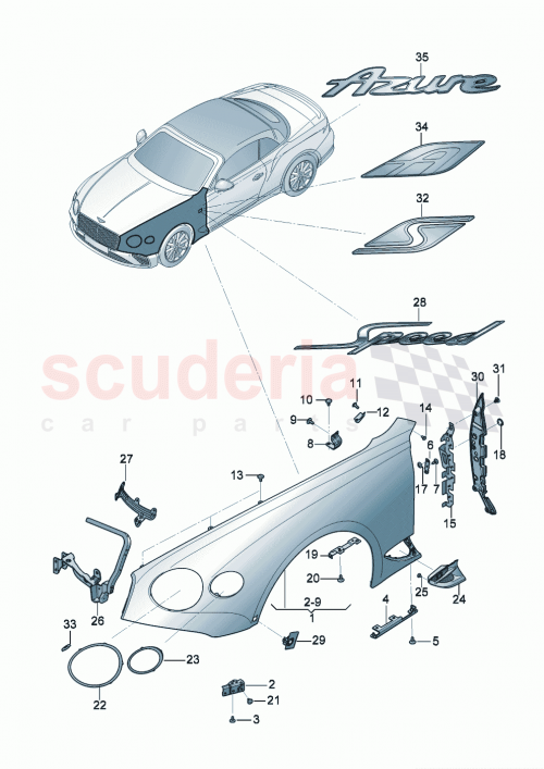 Part Diagram for Bentley 36A853688AC