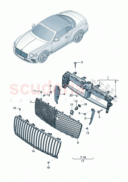 Part Diagram for Bentley 3SD853667J