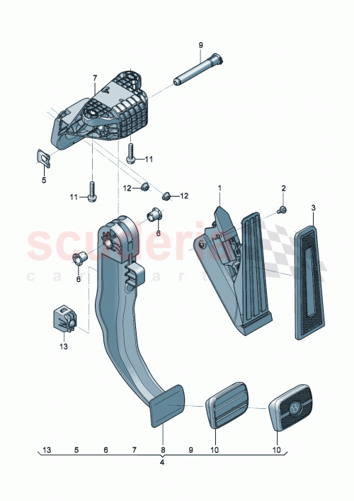 Part Diagram for Bentley 3SA721647A