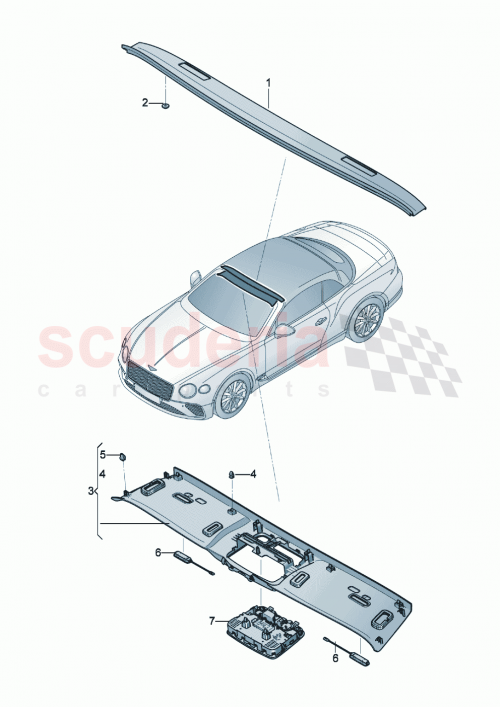 Part Diagram for Bentley 3SD 867 496 A