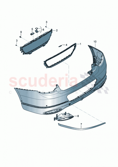 Part Diagram for Bentley 3SD 807 989 H