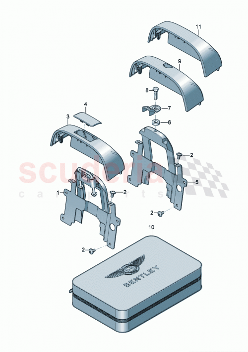Part Diagram for Bentley 3SD601705