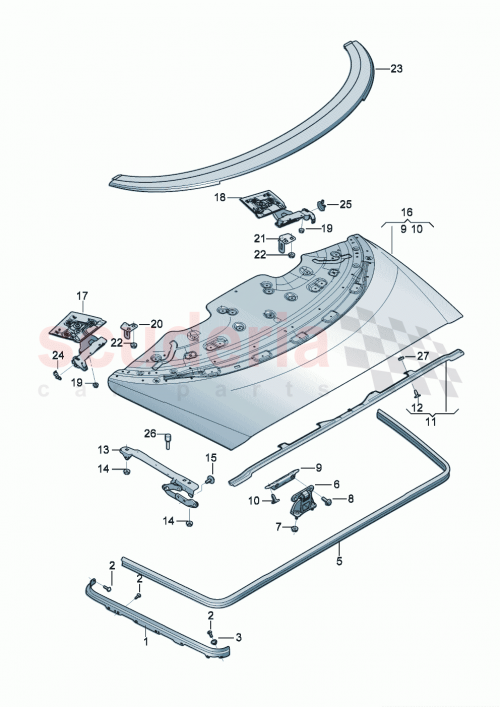 Part Diagram for Bentley 3SD827717A