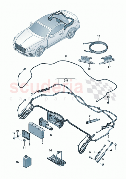 Part Diagram for Bentley 3SD817939A