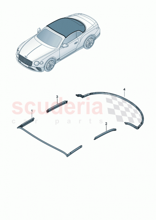 Part Diagram for Bentley 3SD845341