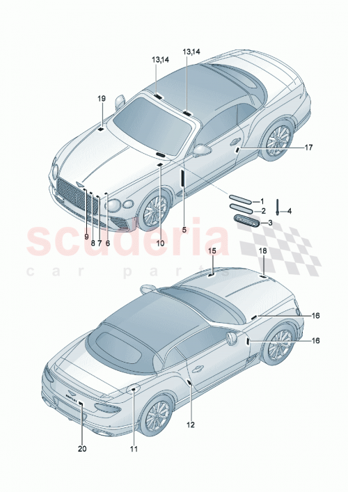 Part Diagram for Bentley 3SD010051