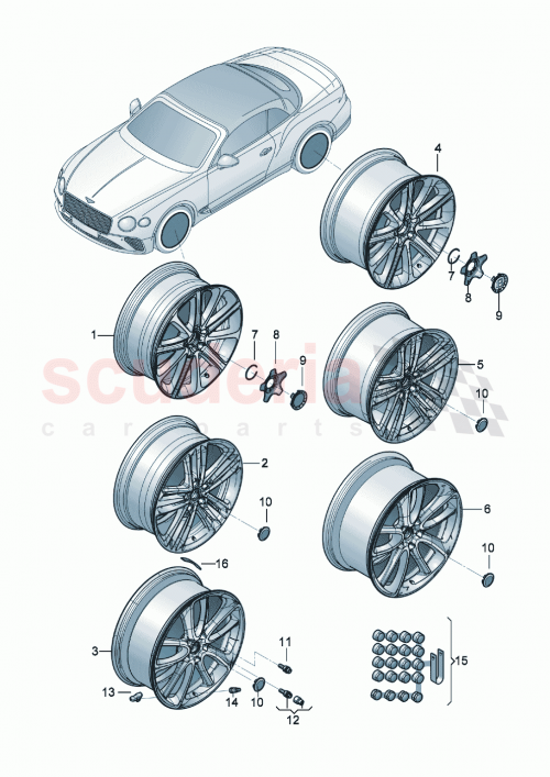 Part Diagram for Bentley 3SA601159C