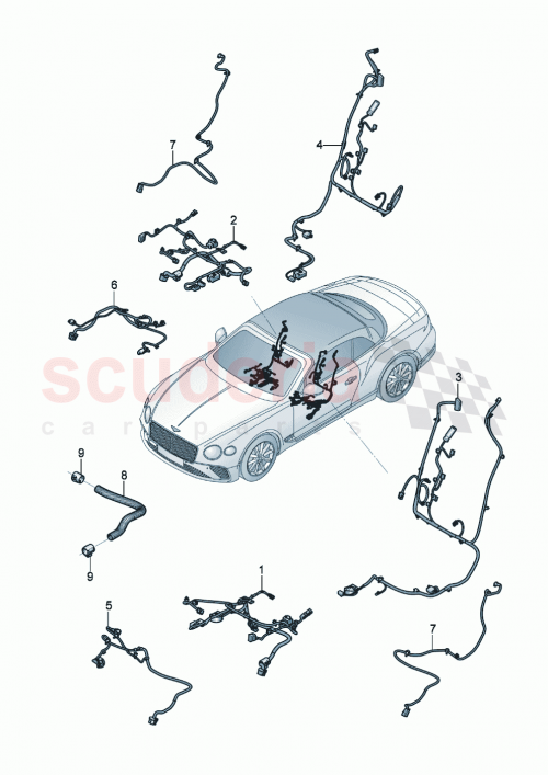 Part Diagram for Bentley 5C6971889