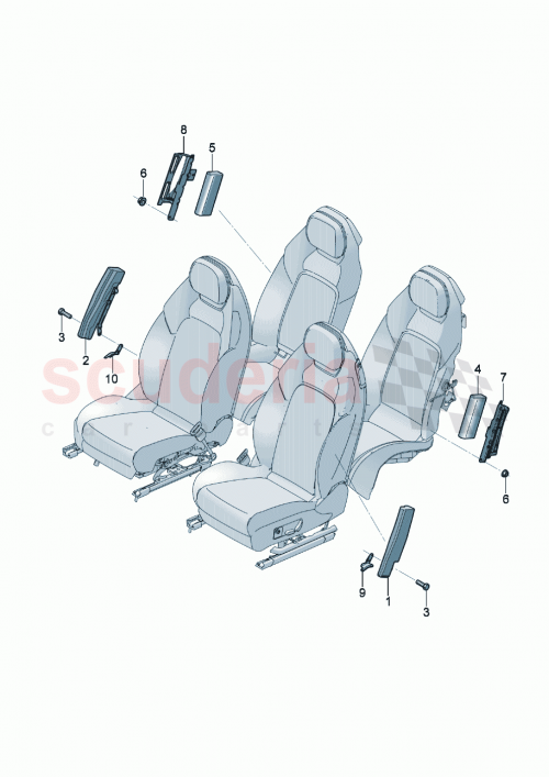 Part Diagram for Bentley 3SD880241E