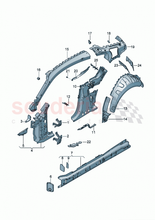 Part Diagram for Bentley 3SD810401D