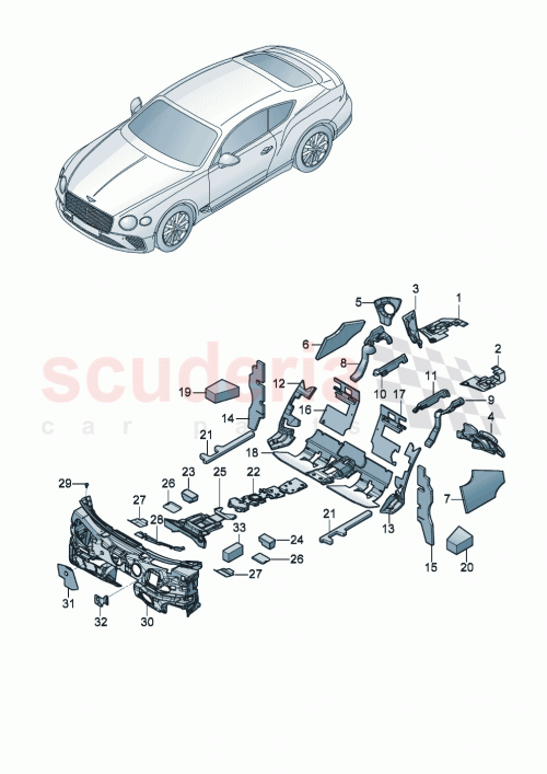 Part Diagram for Bentley 3SD863247A
