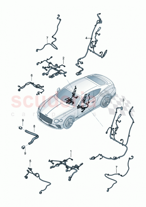 Part Diagram for Bentley 3SD971369K