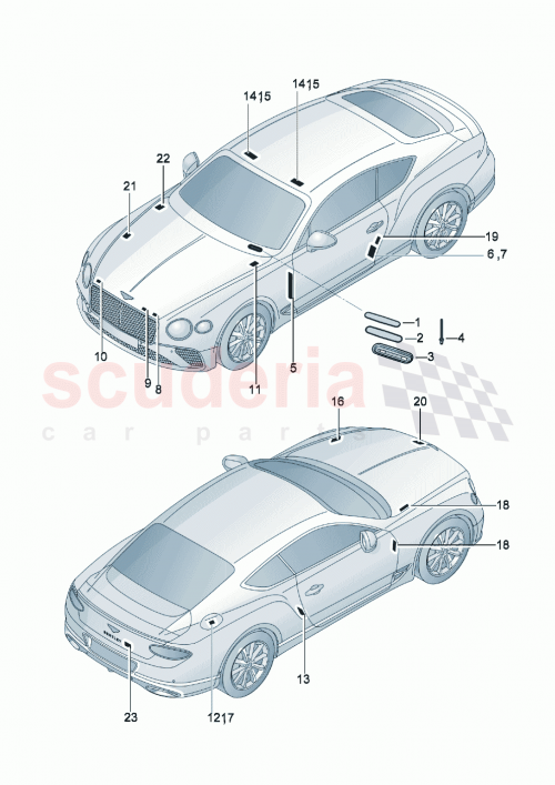 Part Diagram for Bentley 3SD010023B