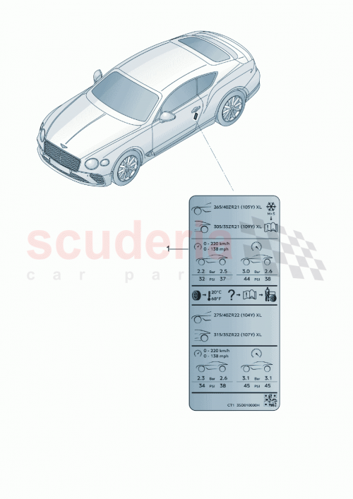 Part Diagram for Bentley 3SD010000HC
