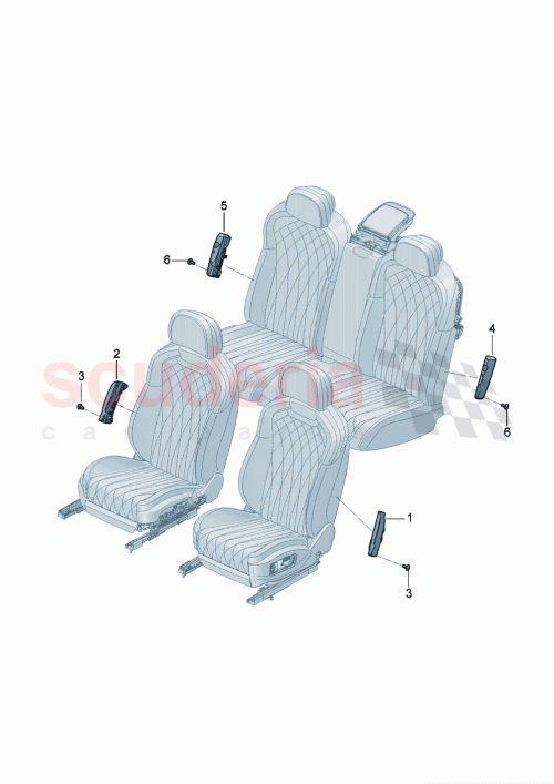 Part Diagram for Bentley 3SE880442F