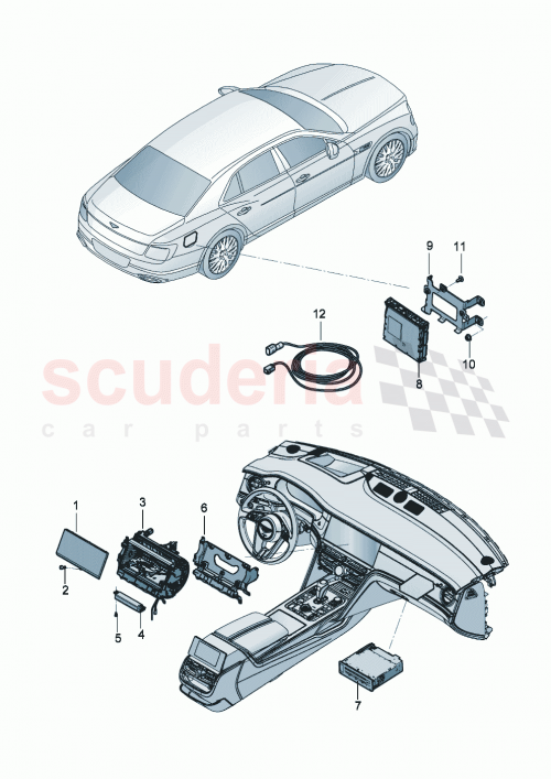 Part Diagram for Bentley 3SD 035 480 B