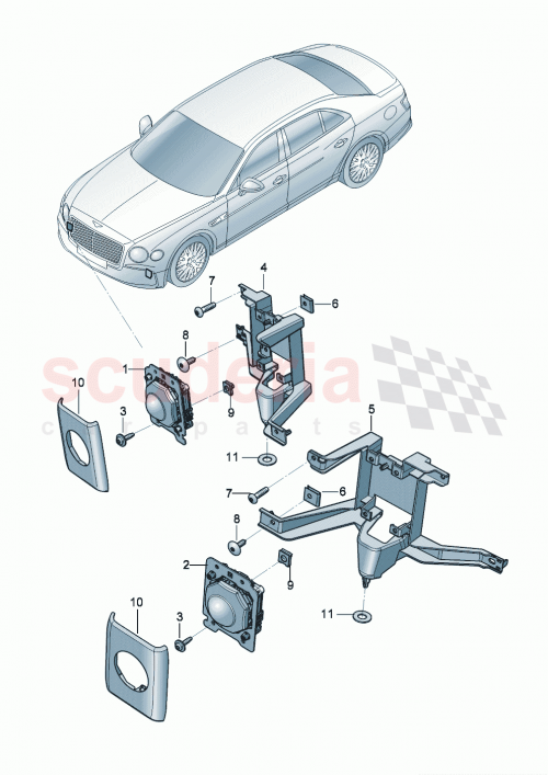 Part Diagram for Bentley 3SE907224