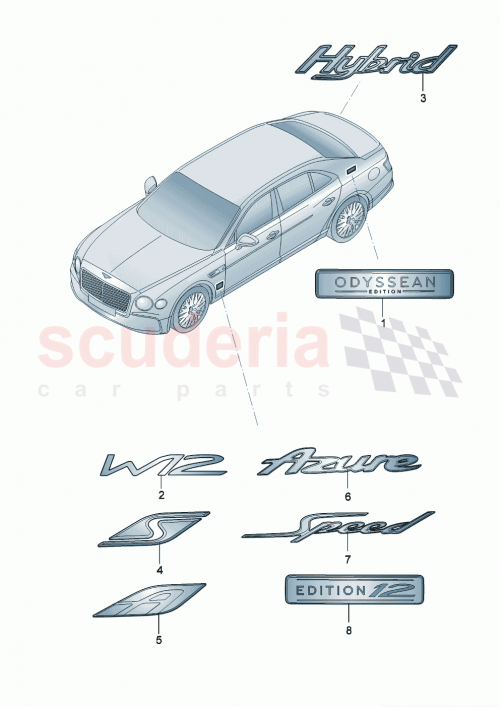 Part Diagram for Bentley 3SA853688G