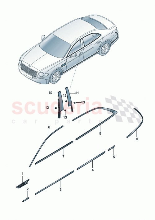 Part Diagram for Bentley 3SE839637H