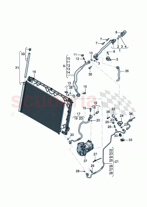 Part Diagram for Bentley 8R0260696A