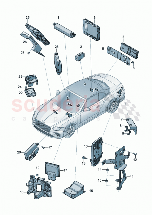 Part Diagram for Bentley 3SA 971 856 A