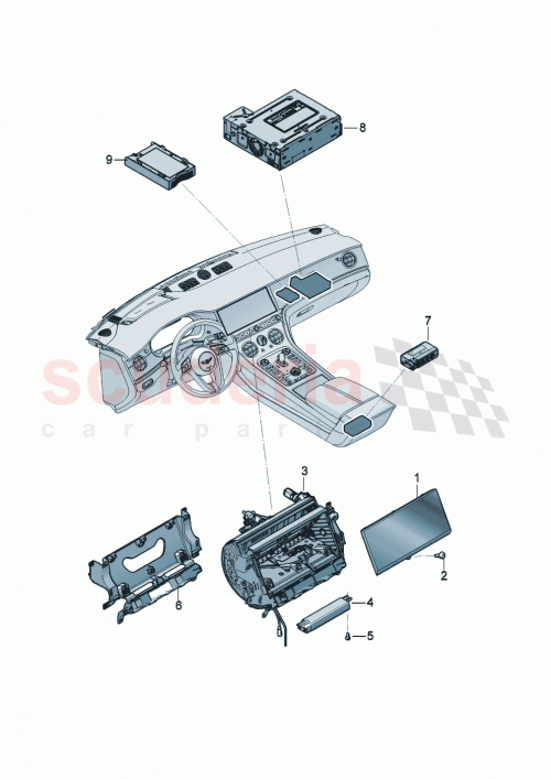 Part Diagram for Bentley 3SA907442B