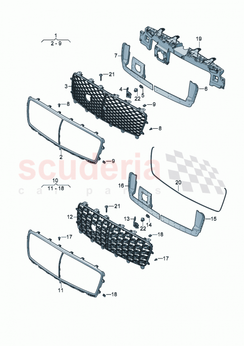 Part Diagram for Bentley 3SD 853 597 CA