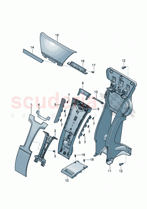 Part Diagram for Bentley 3SD 885 397 B