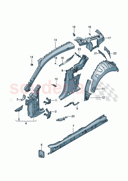 Part Diagram for Bentley 3SD810376C