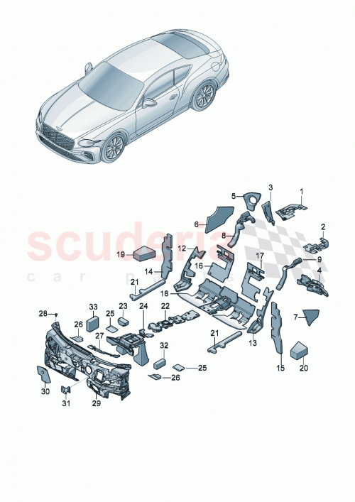 Part Diagram for Bentley 3SD868512