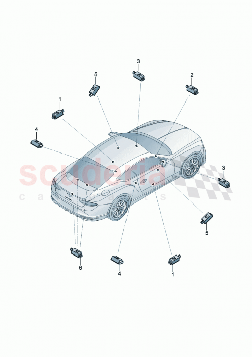 Part Diagram for Bentley 3SD862505A