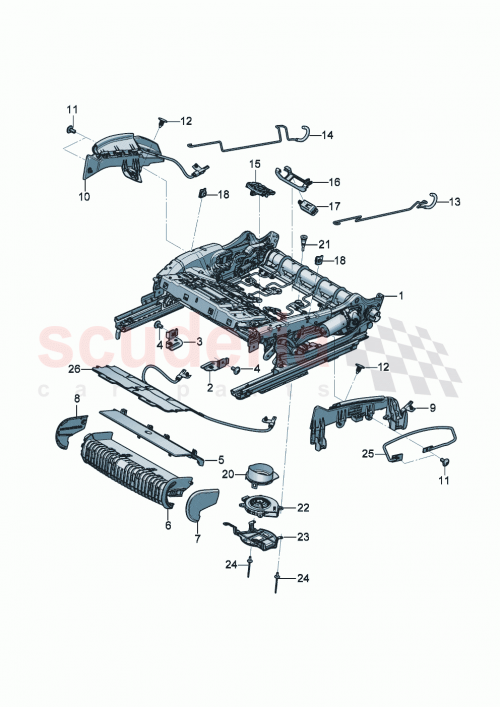 Part Diagram for Bentley 3SE 881 367 A
