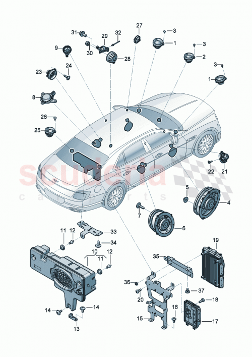 Part Diagram for Bentley 3SE 035 720 A