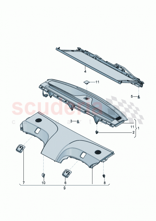 Part Diagram for Bentley 3SE 813 598 B