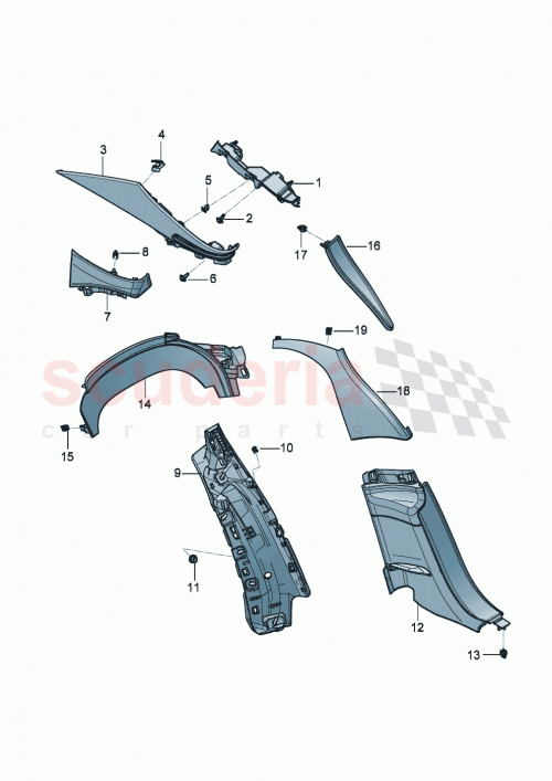 Part Diagram for Bentley 3SE 868 061 D