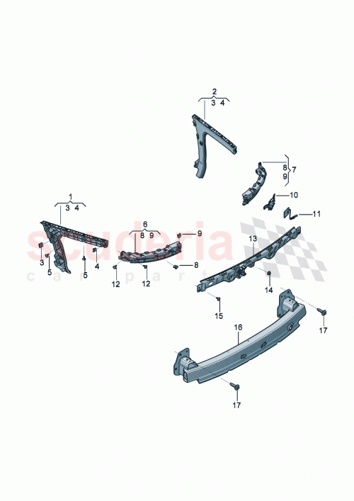 Part Diagram for Bentley 3SE807309D