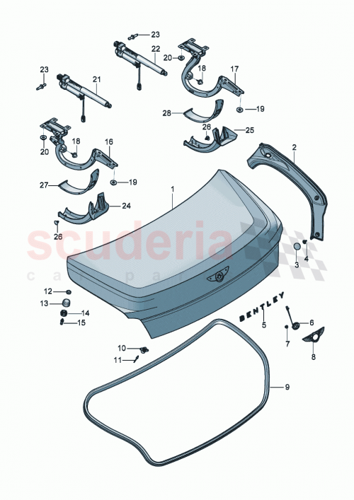Part Diagram for Bentley 3SE827300B