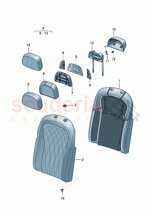 Part Diagram for Bentley 3SE 885 805 Q
