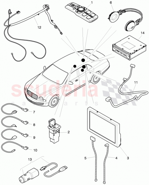 Part Diagram for Bentley 3Y0 919 111 A