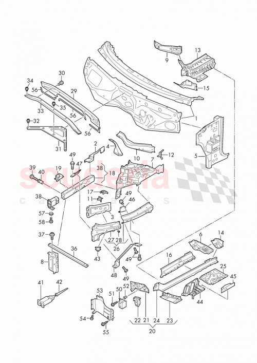 Part Diagram for Bentley 4M0801283AA