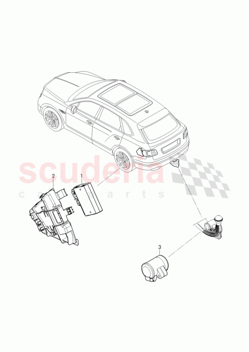 Part Diagram for Bentley 8W1907383C