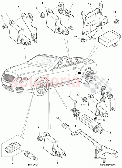 Part Diagram for Bentley 3W7907348A