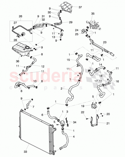 Part Diagram for Bentley 3W0121065AK