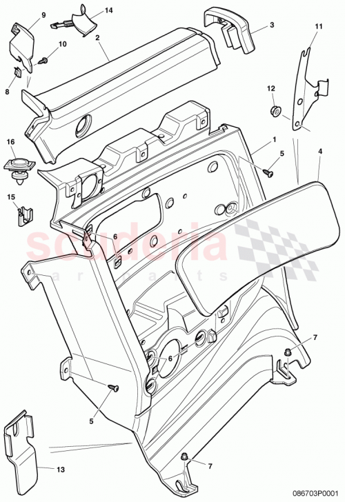 Part Diagram for Bentley 3W3 867 118 E