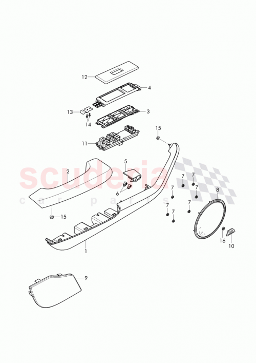 Part Diagram for Bentley 3W3 867 926 H